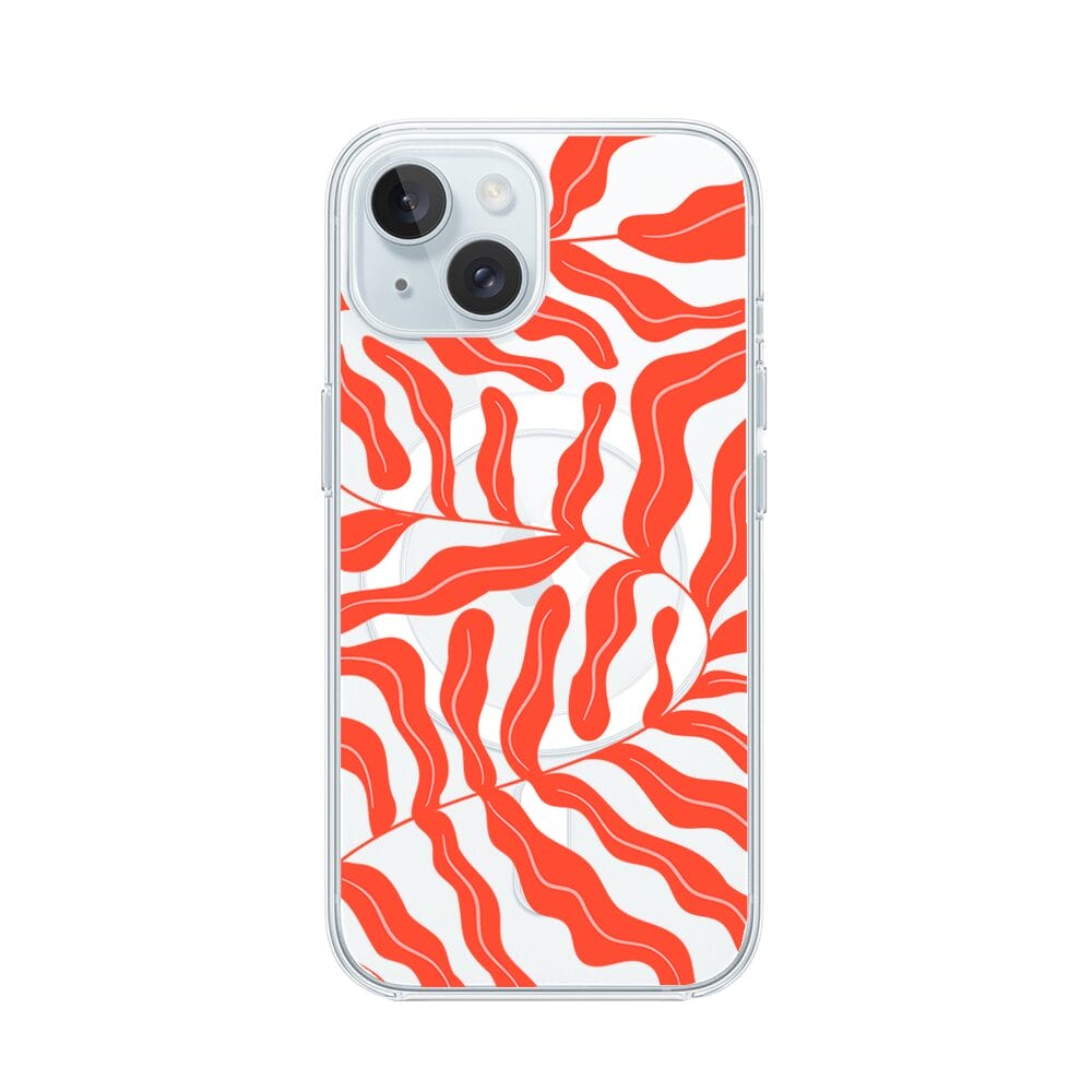Etui do iPhone 15 z MagSafe przeźroczyste, silikonowe Flexi, rafa koralowa