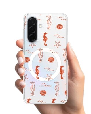 Etui do Samsung Galaxy A36 5G z MagSafe przeźroczyste, silikonowe Flexi, wakacyjne wzory