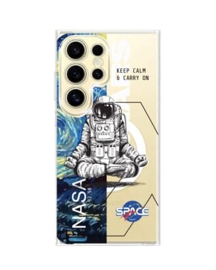 Etui do Samsung Galaxy S24 Ultra z MagSafe przeźroczyste, silikonowe Flexi, Keep Calm in Cosmos