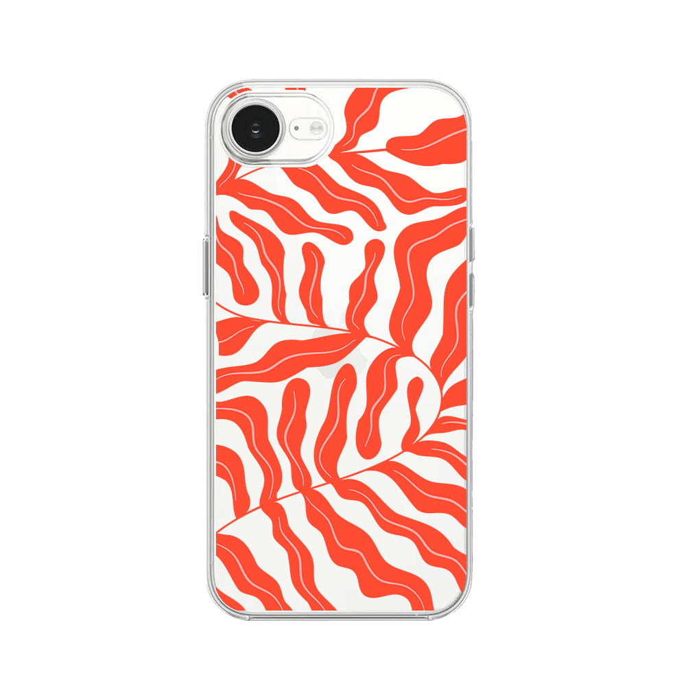 Etui do iPhone 16e przeźroczyste, silikonowe Flexi, rafa koralowa