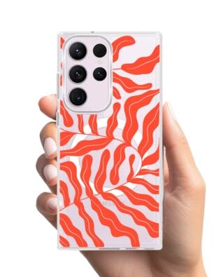 Etui do Samsung Galaxy S23 Ultra z MagSafe przeźroczyste, silikonowe Flexi, rafa koralowa