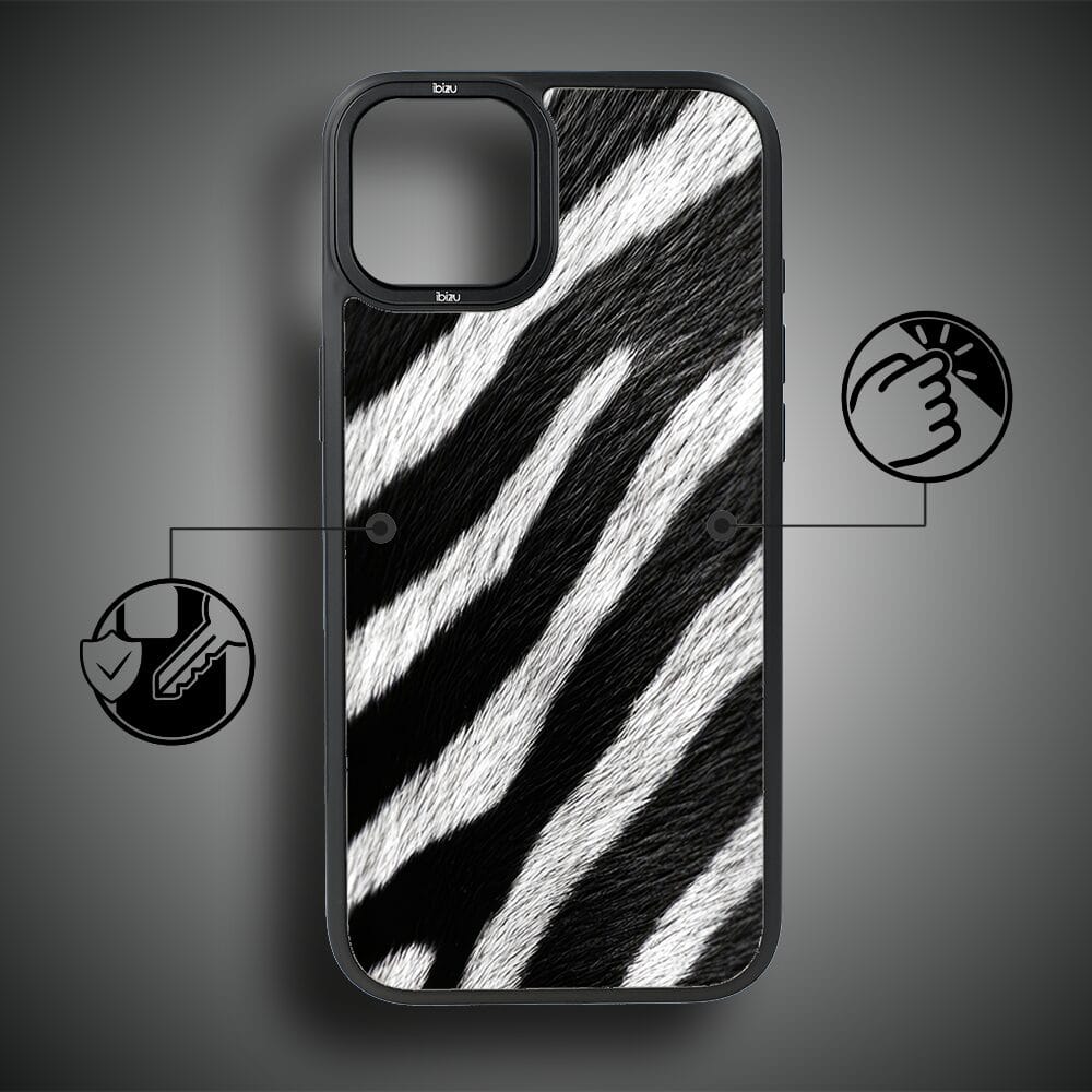 Etui do iPhone 14 IBIZU DropGuard Matt z MagSafe, Zew Natury, Zebra - obrazek 7