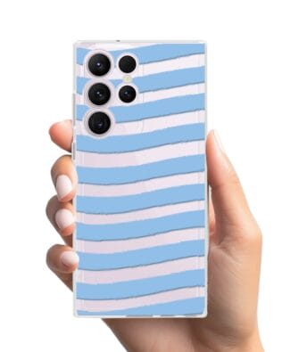 Etui do Samsung Galaxy S23 Ultra przeźroczyste, silikonowe Flexi, fale morskie