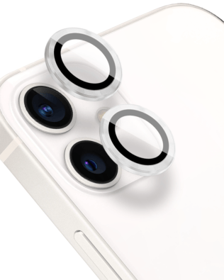 Metalowa osłona obiektywu aparatu ze szkła hartowanego 9H do iPhone 12 Mini, 1 zestaw, srebrna