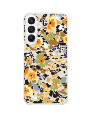 Etui do Samsung Galaxy A25 5G z MagSafe przeźroczyste, silikonowe Flexi, malowane kwiatki