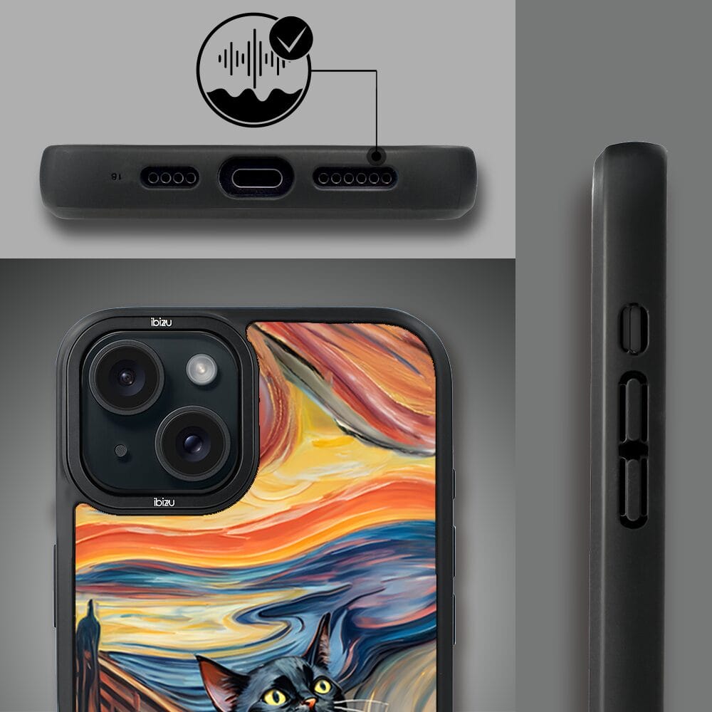 Etui do iPhone 15 IBIZU DropGuard Matt z MagSafe, Edvard Munch, krzyk kota - obrazek 6