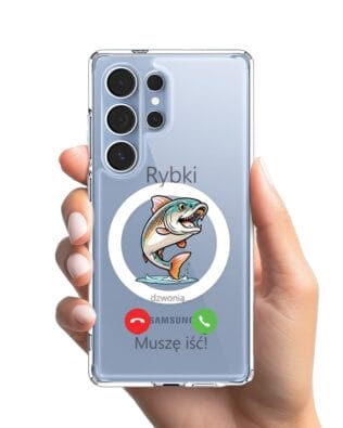 Etui do Samsung Galaxy S25 Ultra z MagSafe przeźroczyste, silikonowe Flexi, rybki dzwonią