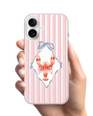 Etui do iPhone 16 Plus przeźroczyste, silikonowe Flexi, Homar