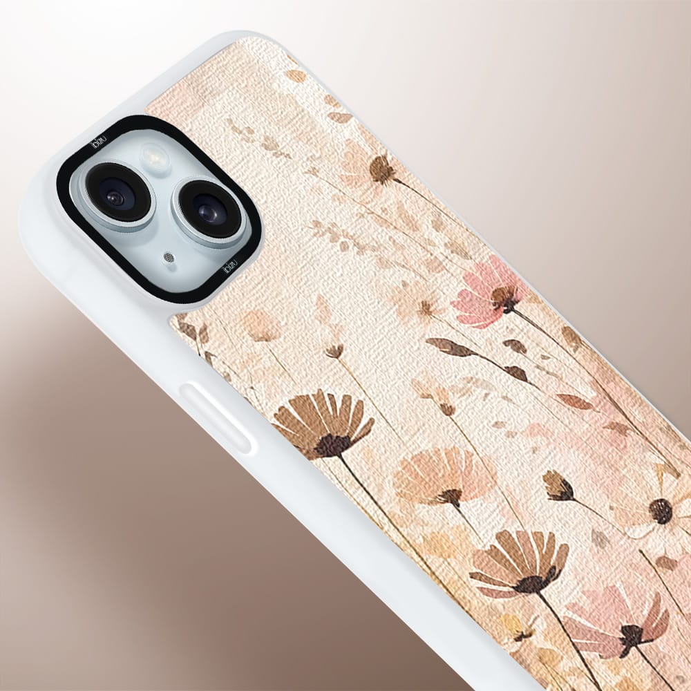 Etui do iPhone 15 IBIZU DropGuard Matt z MagSafe, Boho, Kwiatowa łąka - obrazek 4