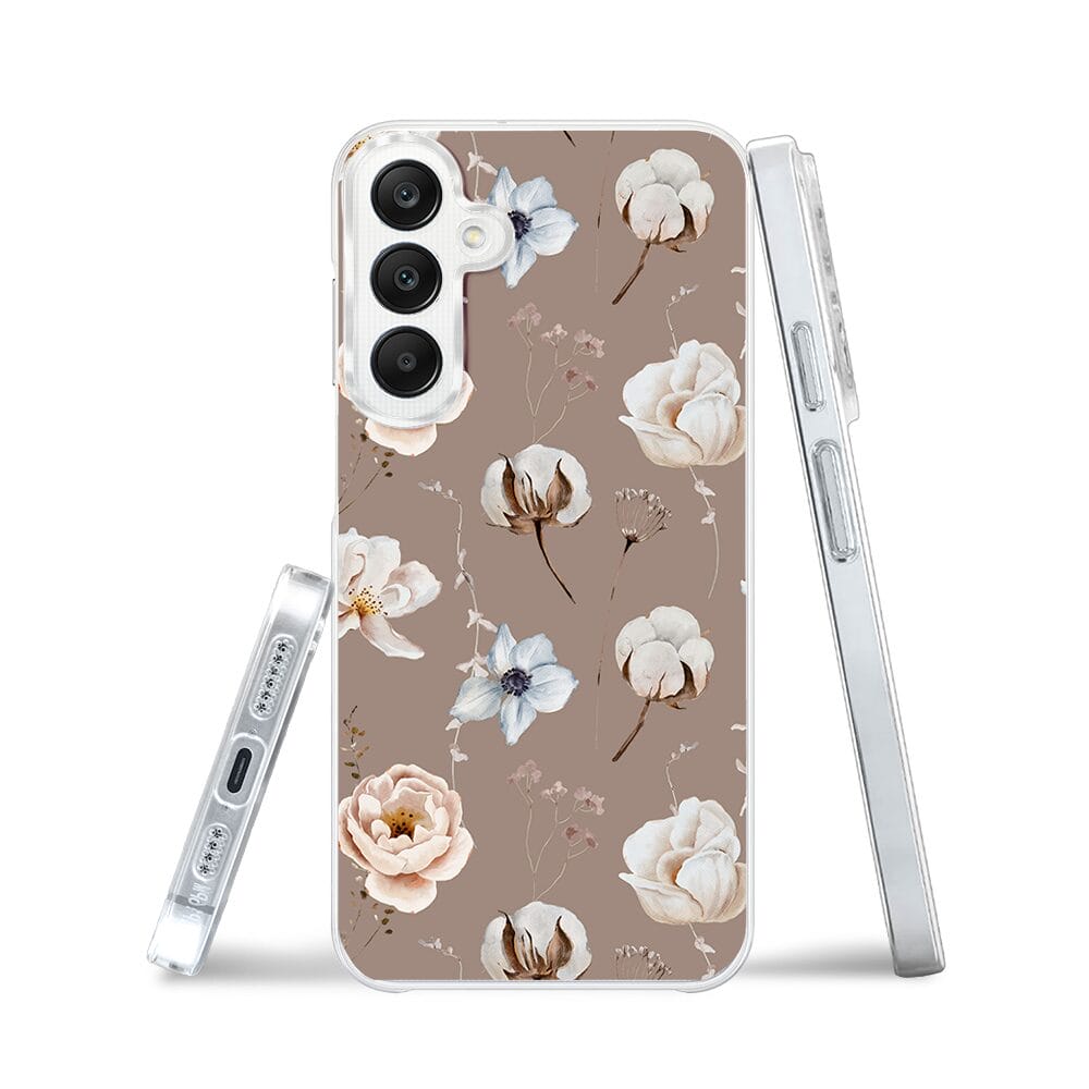 Etui do Samsung Galaxy A25 5G z MagSafe przeźroczyste, silikonowe Flexi, akwarelowe kwiatki - obrazek 3