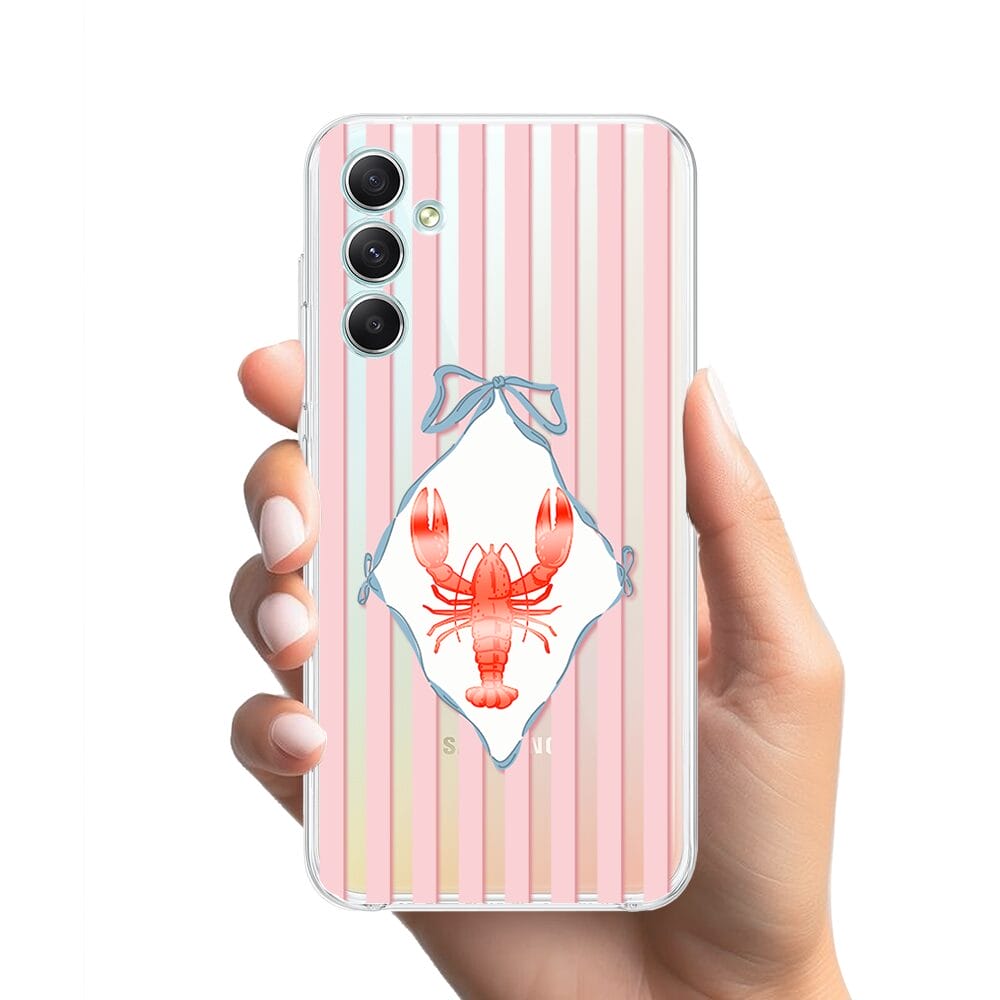 Etui do Samsung Galaxy A34 5G przeźroczyste, silikonowe Flexi, Homar - obrazek 2