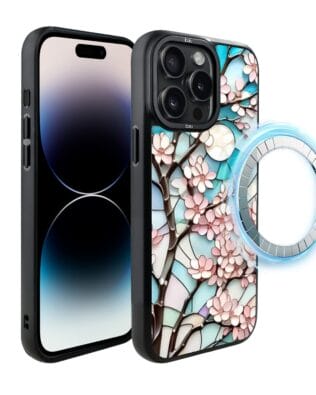 Etui do iPhone 14 Pro Max IBIZU DropGuard Matt z MagSafe, Barwy Szkła, Księżycowa Wiśnia