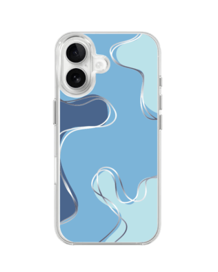 Etui do iPhone 16 z MagSafe przeźroczyste, silikonowe Flexi, spokój oceanu