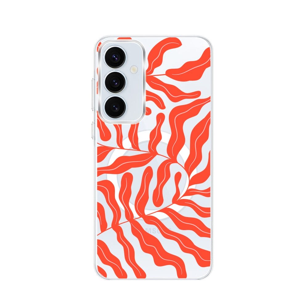 Etui do Samsung Galaxy A55 5G z MagSafe przeźroczyste, silikonowe Flexi, rafa koralowa