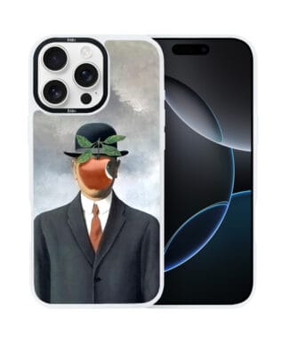 Etui do iPhone 16 Pro IBIZU DropGuard Matt z MagSafe, Rene Magritte, syn człowieczy