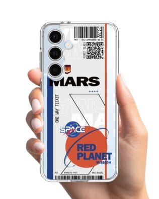 Etui do Samsung Galaxy S24 FE przeźroczyste, silikonowe Flexi, bilet na Mars