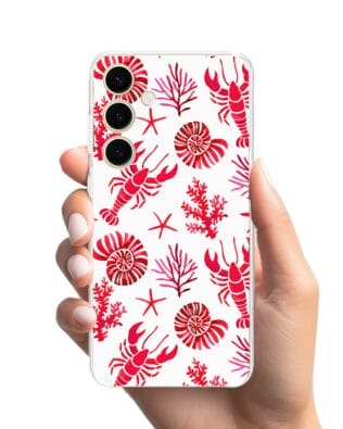Etui do Samsung Galaxy S24 Plus przeźroczyste, silikonowe Flexi, krab, muszle