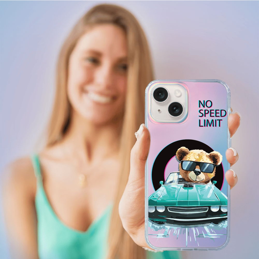 Etui do iPhone 14 IBIZU California Sunset, zmieniające kolor, Blue Car, niebieski samochód - obrazek 5