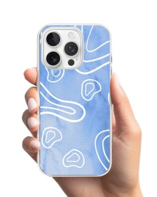 Etui do iPhone 13 Pro przeźroczyste, silikonowe Flexi, morski wzór