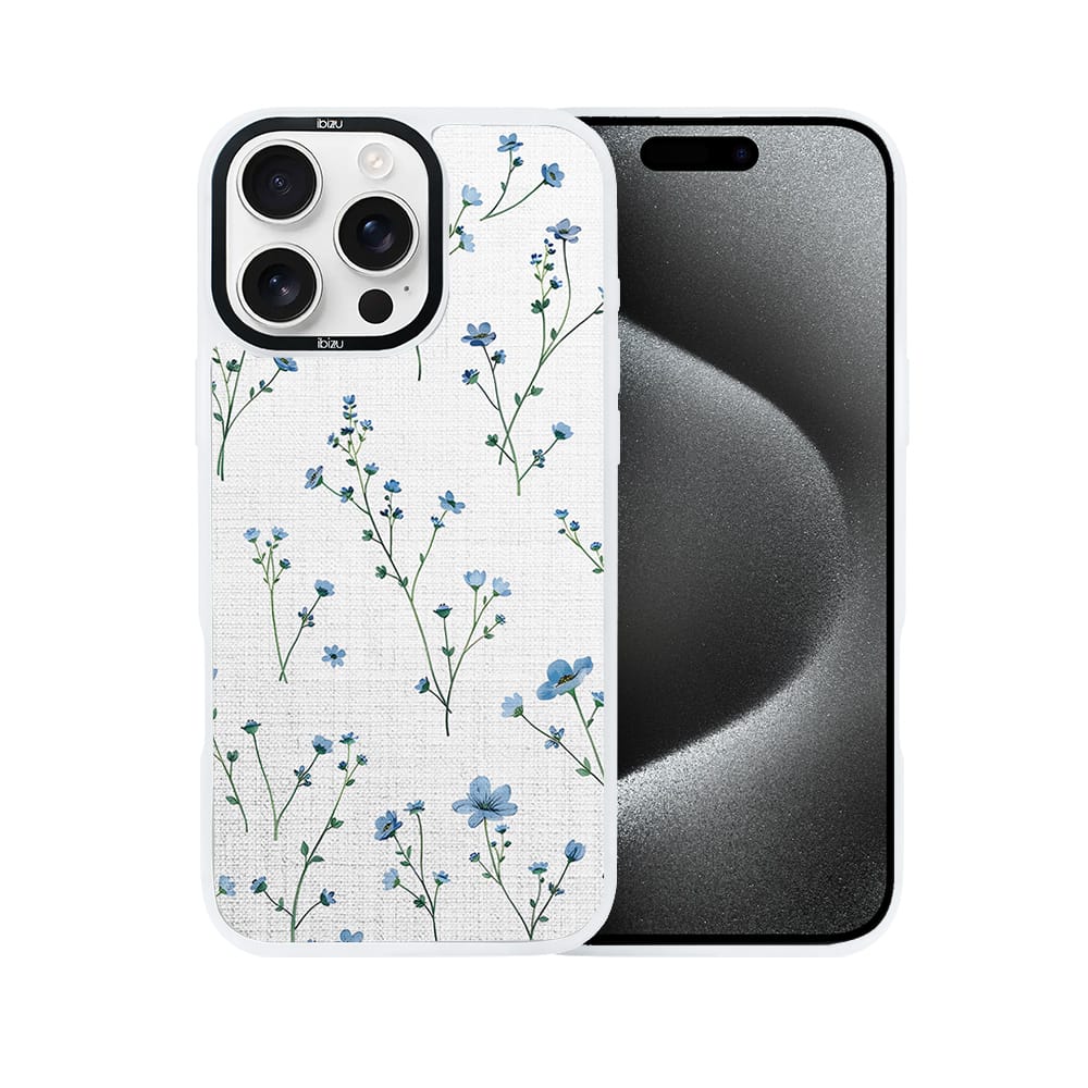 Etui do iPhone 15 Pro IBIZU DropGuard Matt z MagSafe, Pastel Bloom, Niebieski sen - obrazek 2