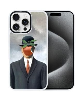 Etui do iPhone 15 Pro Max IBIZU DropGuard Matt z MagSafe, Rene Magritte, syn człowieczy