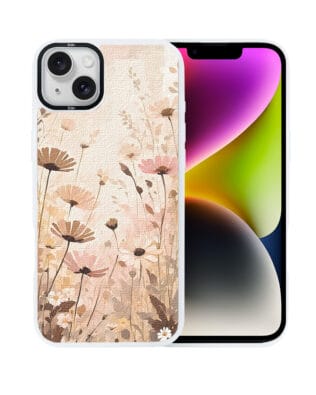 Etui do iPhone 14 IBIZU DropGuard Matt z MagSafe, Boho, Kwiatowa łąka