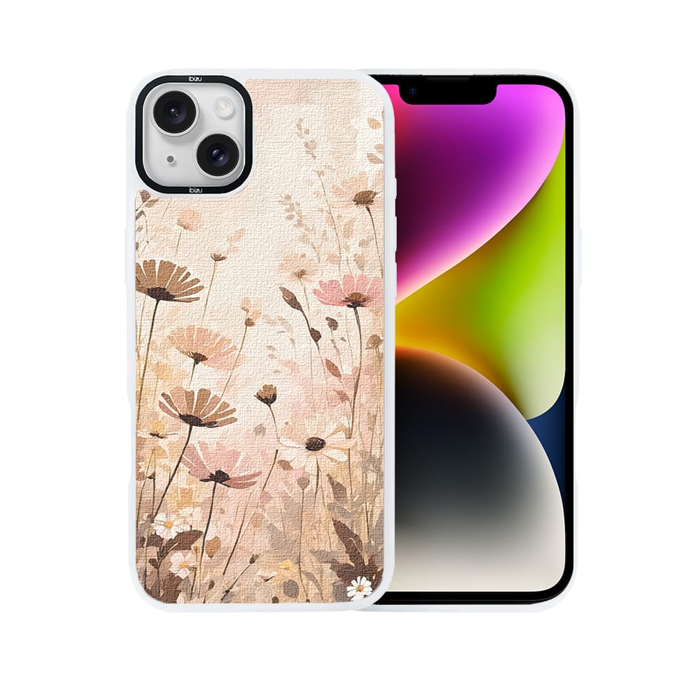 Etui do iPhone 14 IBIZU DropGuard Matt z MagSafe, Boho, Kwiatowa łąka - obrazek 2