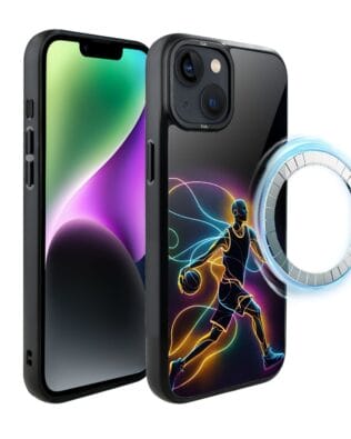 Etui do iPhone 14 Plus IBIZU DropGuard Matt z MagSafe, #ElectroMove, Duch koszykówki