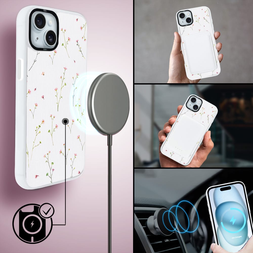 Etui do iPhone 15 IBIZU DropGuard Matt z MagSafe, Pastel Bloom, Polna fantazja - obrazek 8