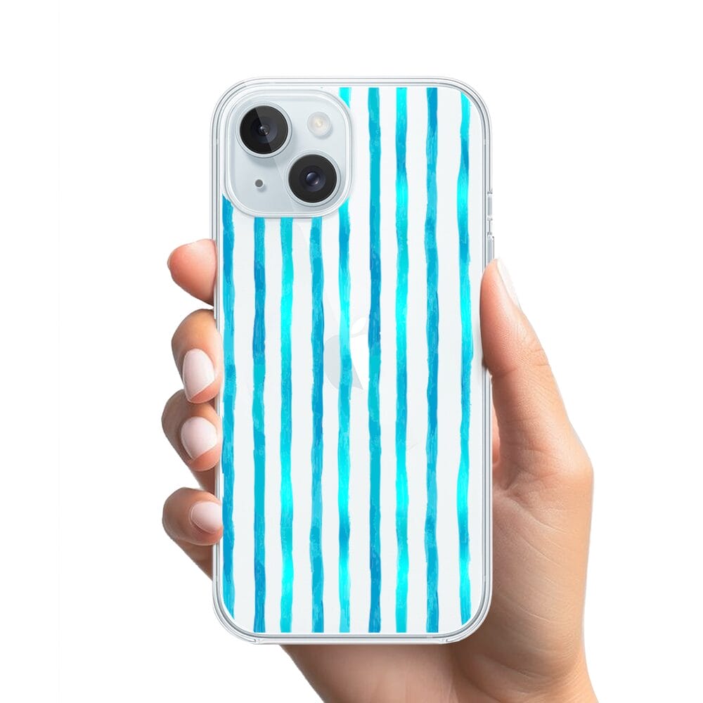 Etui do iPhone 15 przeźroczyste, silikonowe Flexi, szept fal - obrazek 2