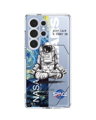 Etui do Samsung Galaxy S25 Ultra przeźroczyste, silikonowe Flexi, Keep Calm in Cosmos