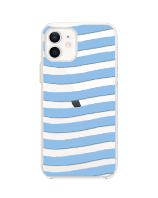 Etui do iPhone 12 Mini przeźroczyste, silikonowe Flexi, fale morskie