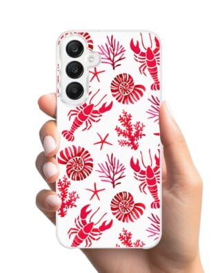 Etui do Samsung Galaxy A25 5G z MagSafe przeźroczyste, silikonowe Flexi, krab, muszle