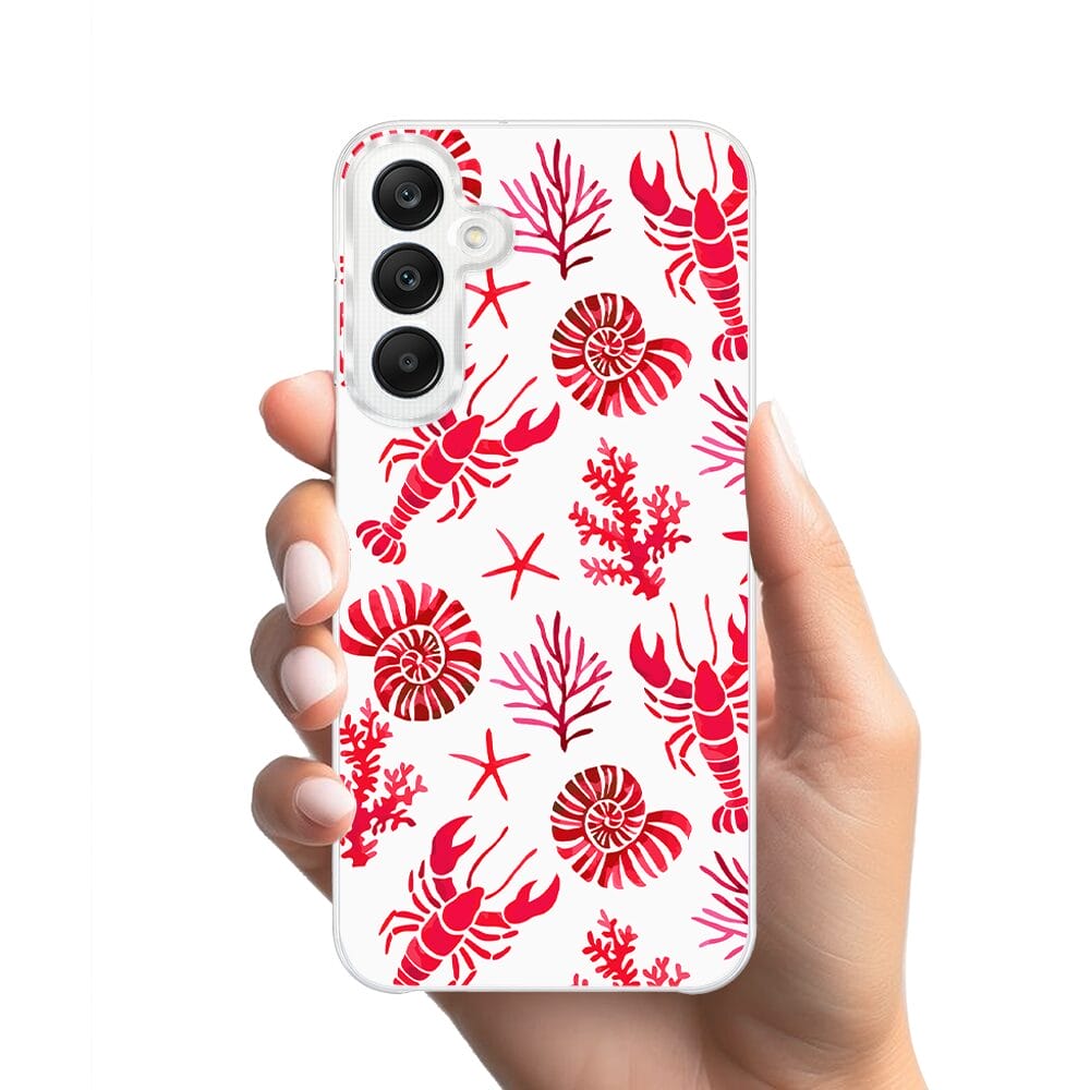 Etui do Samsung Galaxy A25 5G z MagSafe przeźroczyste, silikonowe Flexi, krab, muszle - obrazek 2