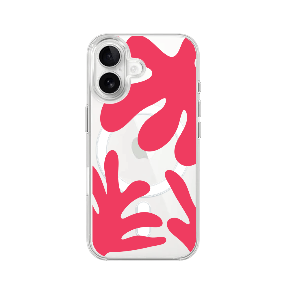 Etui do iPhone 16 z MagSafe przeźroczyste, silikonowe Flexi, rafa