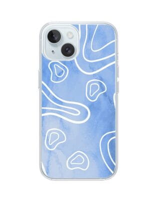 Etui do iPhone 15 Plus przeźroczyste, silikonowe Flexi, morski wzór