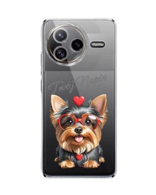 Etui do Xiaomi POCO F7 Ultra przeźroczyste, silikonowe Flexi, Puppy Love, pies rasy York