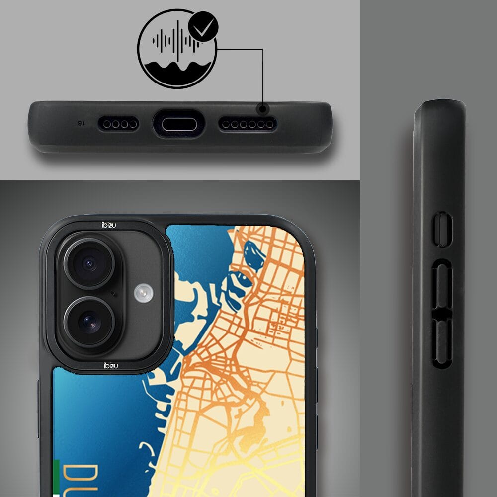 Etui do iPhone 16 IBIZU DropGuard Matt z MagSafe, Mapy Świata, Dubai - obrazek 6