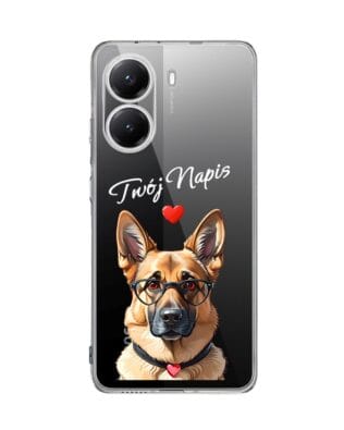 Etui do Xiaomi POCO X7 Pro przeźroczyste, silikonowe Flexi, Puppy Love, pies rasy Owczarek Niemiecki