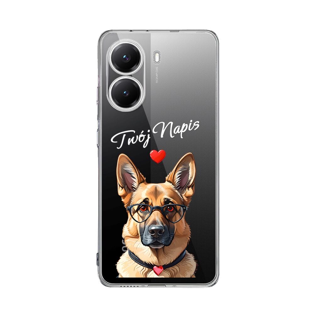 Etui do Xiaomi POCO X7 Pro przeźroczyste, silikonowe Flexi, Puppy Love, pies rasy Owczarek Niemiecki