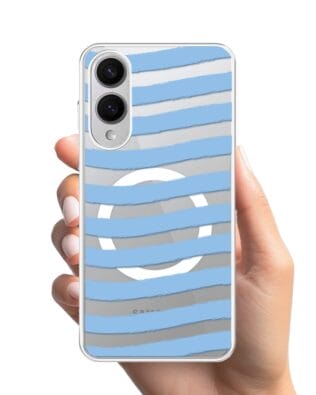 Etui do Samsung Galaxy S25 Edge z MagSafe przeźroczyste, silikonowe Flexi, fale morskie