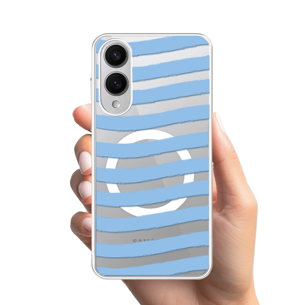 Etui do Samsung Galaxy S25 Edge z MagSafe przeźroczyste, silikonowe Flexi, fale morskie - obrazek 2