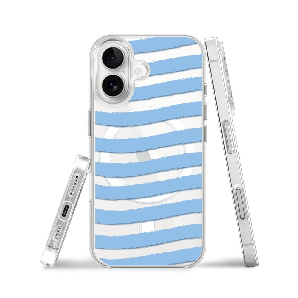 Etui do iPhone 16 z MagSafe przeźroczyste, silikonowe Flexi, fale morskie - obrazek 3
