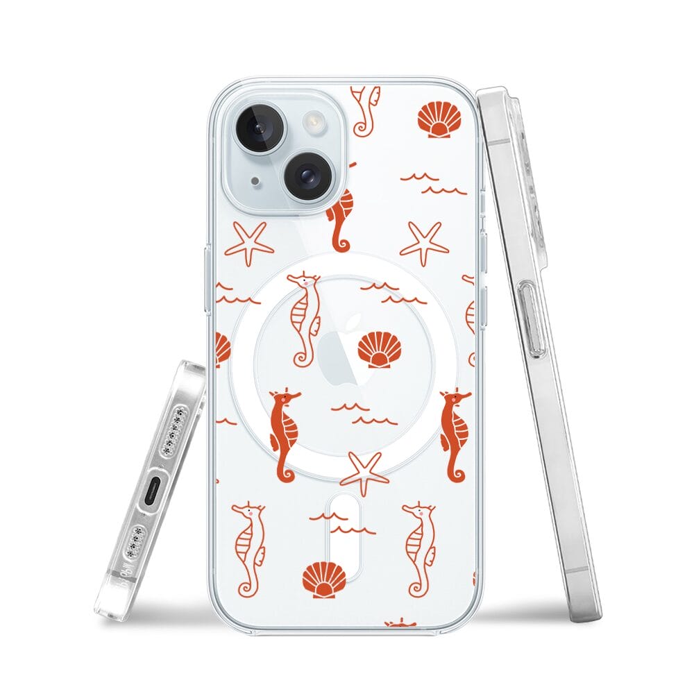 Etui do iPhone 15 z MagSafe przeźroczyste, silikonowe Flexi, wakacyjne wzory - obrazek 3