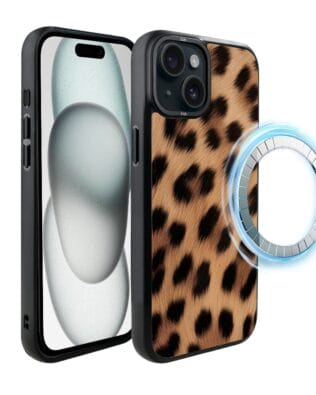 Etui do iPhone 15 IBIZU DropGuard Matt z MagSafe, Zew Natury, Pantera