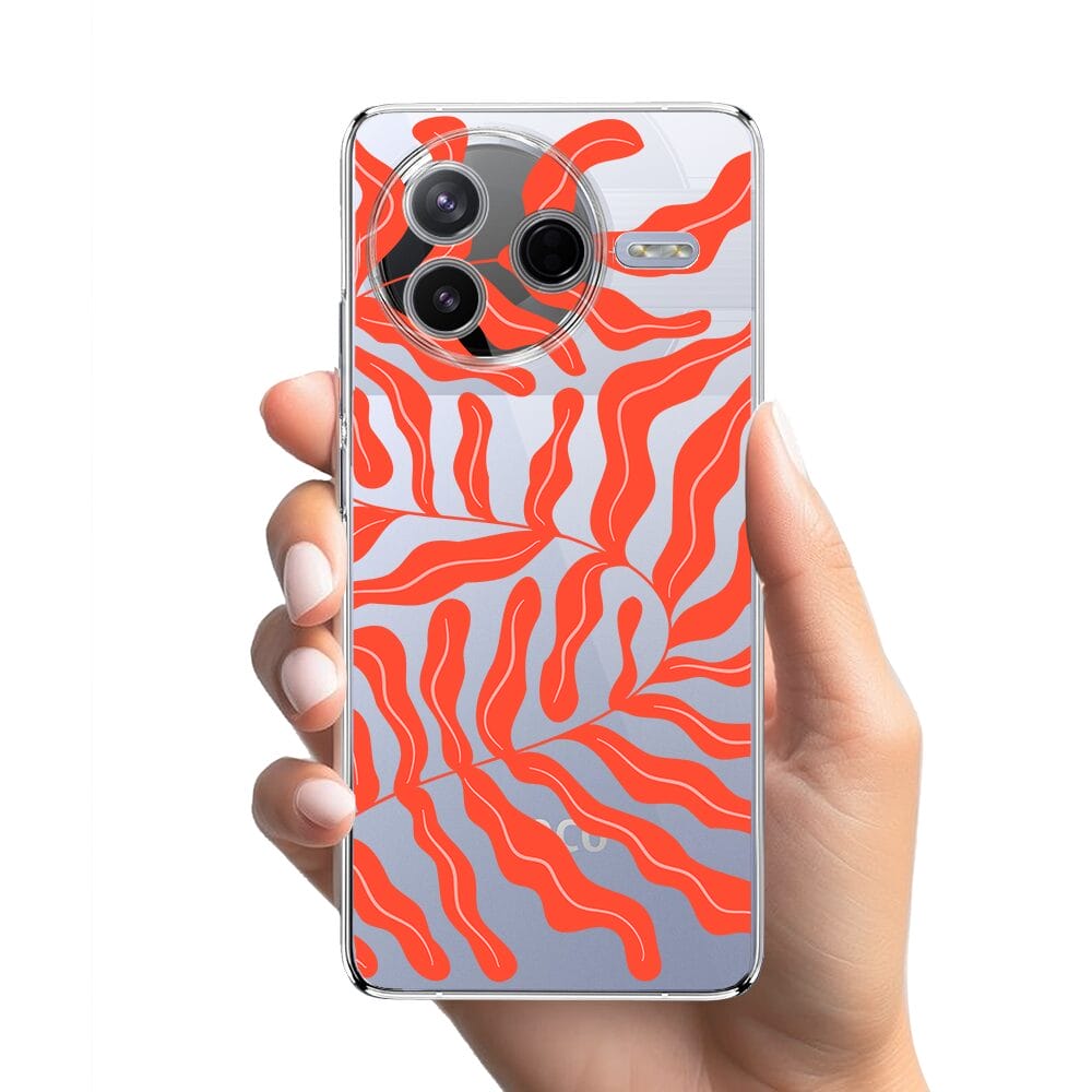 Etui do Xiaomi POCO F7 Pro przeźroczyste, silikonowe Flexi, rafa koralowa - obrazek 2