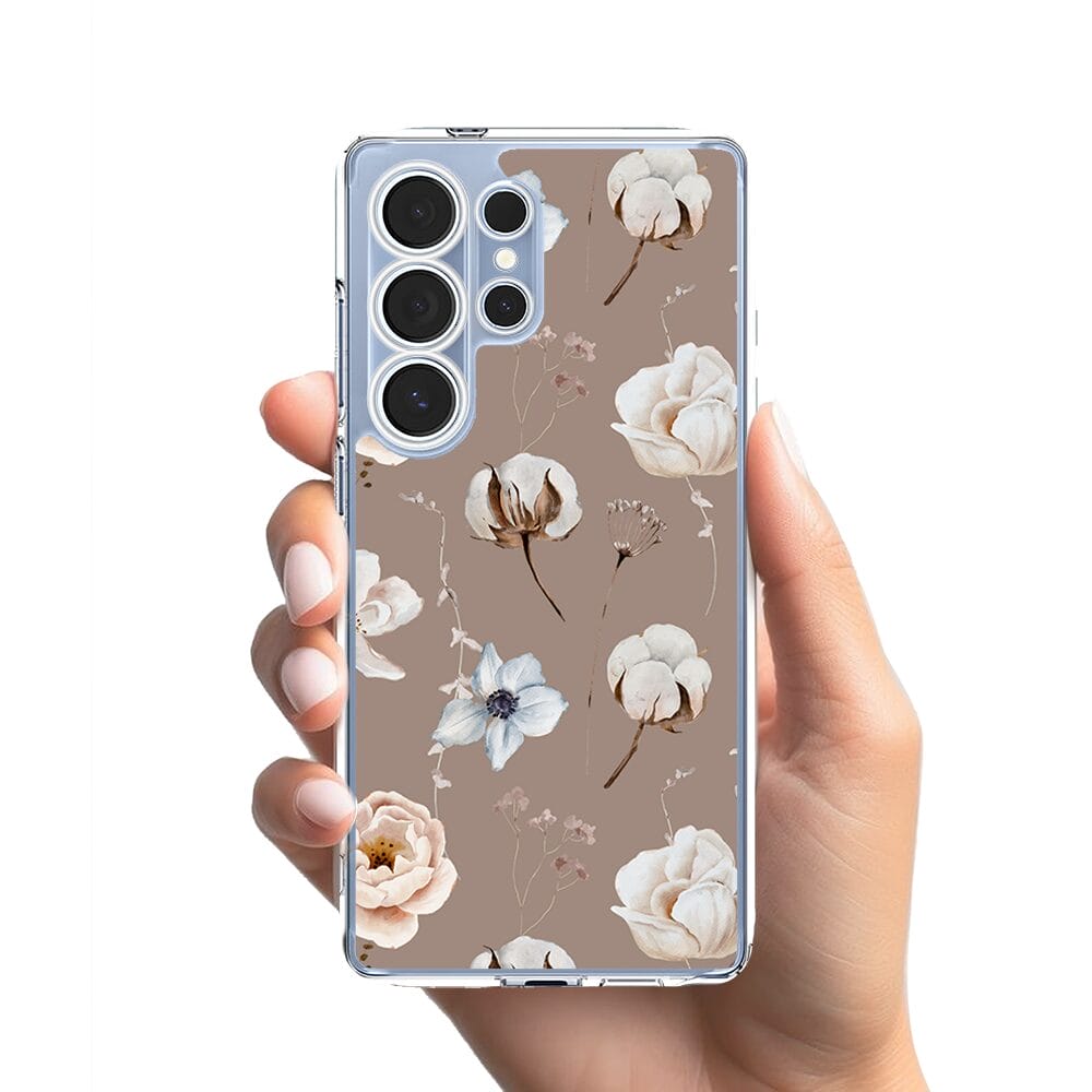 Etui do Samsung Galaxy S25 Ultra przeźroczyste, silikonowe Flexi, akwarelowe kwiatki - obrazek 2