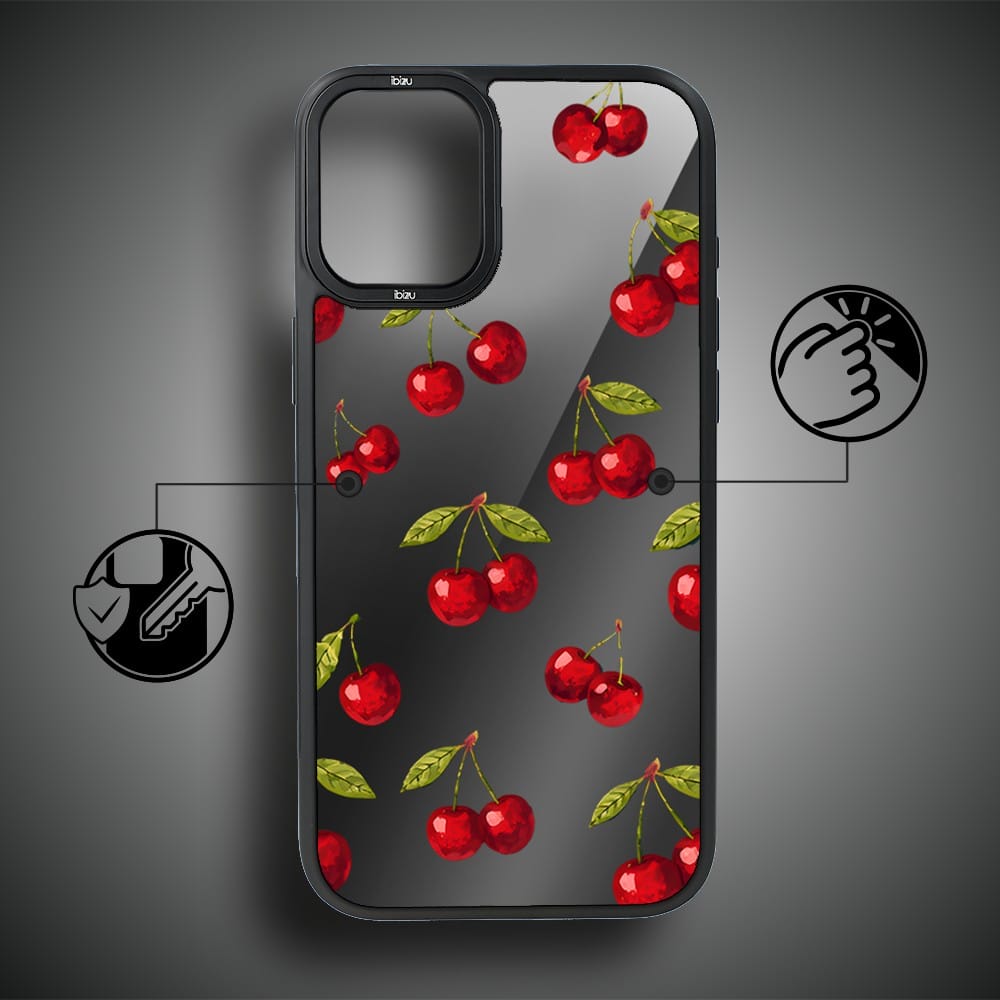 Etui do iPhone 16 IBIZU DropGuard Matt z MagSafe, Midnight, Wiśniowa noc - obrazek 7