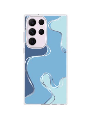 Etui do Samsung Galaxy S23 Ultra z MagSafe przeźroczyste, silikonowe Flexi, spokój oceanu