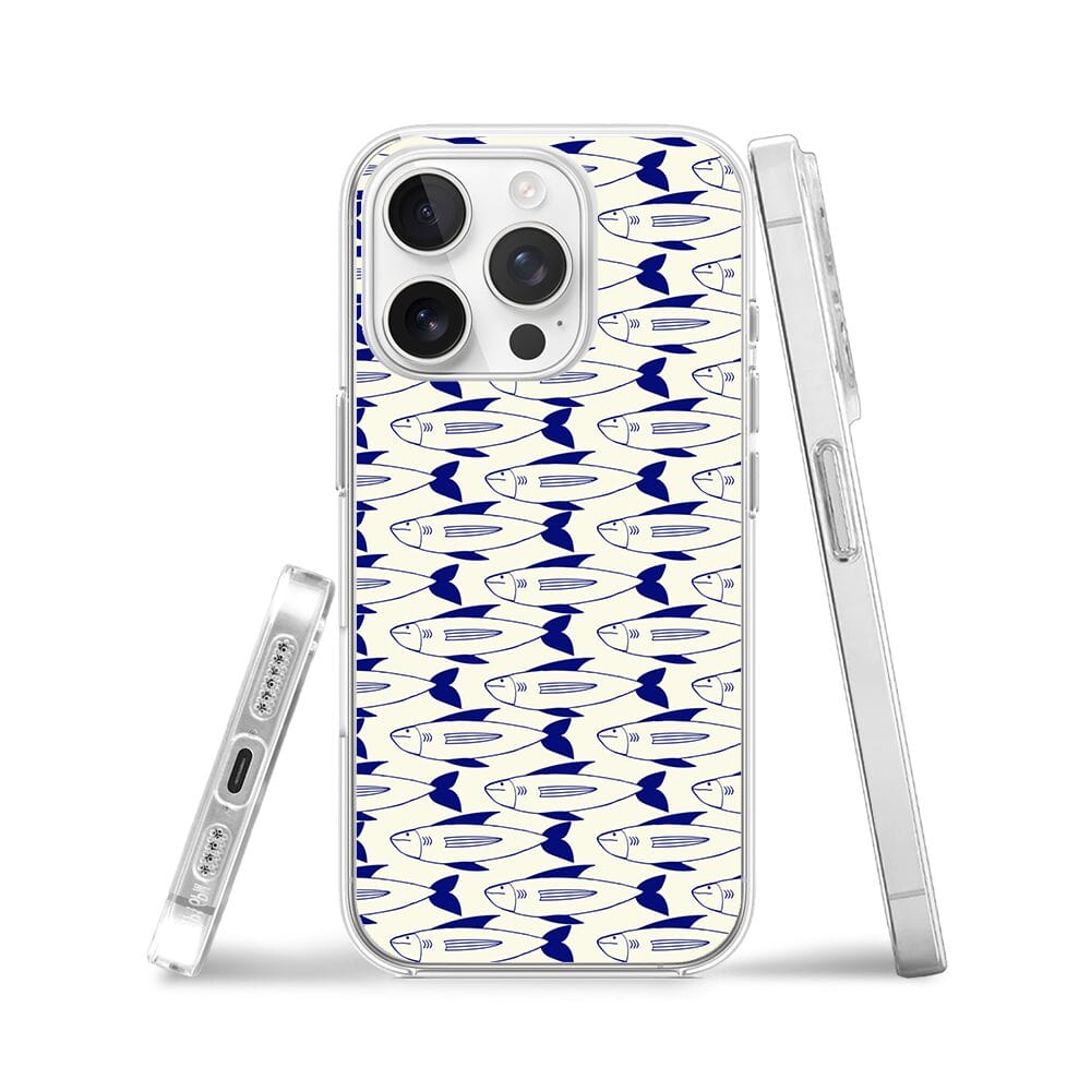 Etui do iPhone 14 Pro z MagSafe przeźroczyste, silikonowe Flexi, pływające rybki - obrazek 3